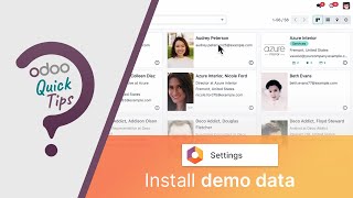 Odoo Quick Tips  Install Demo Data [upl. by Weeks]