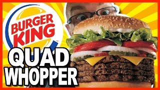 Burger King ★ Secret Menu Item ★ QUAD WHOPPER w Bacon and Cheese  Food Review amp Drive  Thru Test [upl. by Eceerahs]