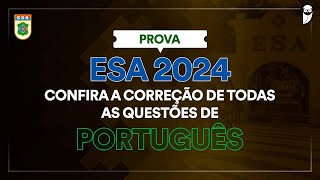 Questão 17 Português  Gabarito ESA 2024 [upl. by Attirehs]