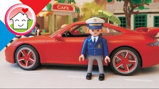 Film Playmobil Police en français Commissaire Overbeck La Porshe disparue  Famille Hauser [upl. by Nilac]