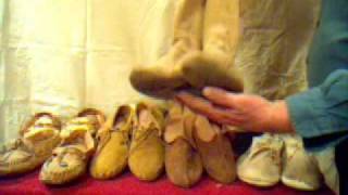 Moccasins I have madewmv By Leatherfoot [upl. by Eira]