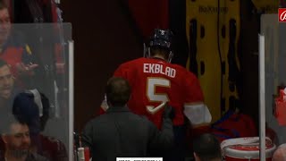 Aaron Ekblad Leaves Game After Collision With Charlie McAvoy [upl. by Eda]