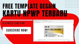 Free Template Kartu NPWP Terbaru CDR CorelDraw [upl. by Curtice]