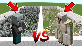 20 Vindicators Vs 20 Iron Golame In Minecraft [upl. by Garate]