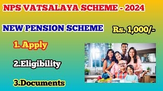 nps vatsalya pension yojana 2024  nps vatsalya scheme 2024  trickyprabin [upl. by Kampmann179]