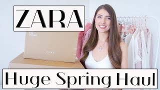 HUGE SPRING ZARA HAUL  Lauren Dumonceau [upl. by Aztinaj522]