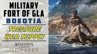 Military fort of Gla Boeotia  Loot Treasure amp War Supply Location  AC ODYSSEY [upl. by Tra]