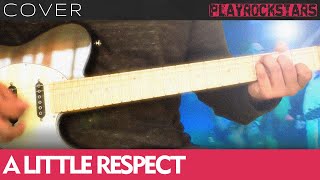 como tocar A LITTLE RESPECT en guitarra WHEATUS ⭐️ COVER  ACORDES  SOLO  RITMO  TABS [upl. by Atis]