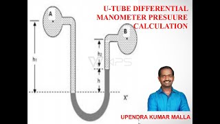 U  Tube Differential Manometer Problem2 Solving  Manometers  Types of Manometers  Telugu Lecture [upl. by Herta167]