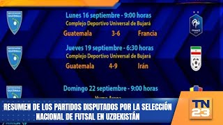 Resumen de los partidos disputados por la selección nacional de Futsal en Uzbekistán [upl. by Hcone863]