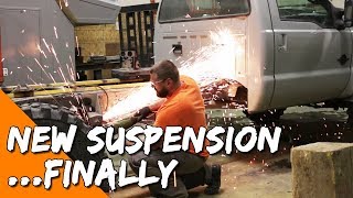 Installing Deaver Leaf Springs in our F550 Part 1  How to Build an Overlander [upl. by Dru]