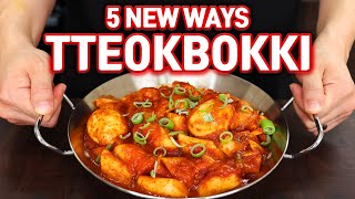 5 QUICK amp EASY TTEOKBOKKI Korean Rice Cake RECIPES [upl. by Edlin]