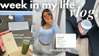 WEEK IN MY LIFE VLOG  morning routines what I eat in a day healthy habits amp productivity 🌱 [upl. by Leonore216]