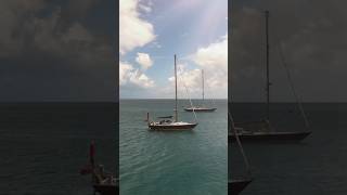 Yachts at Coverack drone cornwall explorecornwall ships yachts coverack monthofshorts [upl. by Gurias]