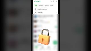 Come proteggere e nascondere una chat su Whatsapp shorts [upl. by Tor]