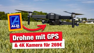 Aldi Drohne für 269 Euro mit GPS amp 4K Kamera  Unboxing  Erster Flug amp Footage  Maginon QC120 GPS [upl. by Kacerek]