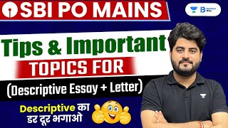 SBI PO Mains 2023  Tips and Important Topics for Descriptive Essay and Letter  Vishal Parihar [upl. by Landahl]