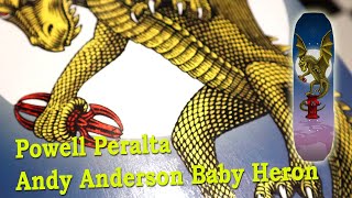 Powell Peralta Pro Andy Anderson Baby Heron skateboard deck  a closer look [upl. by Anelrihs]