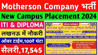 Motherson sumi recruitment 2024  iti amp diploma new vacancy  jobs for iti students  iti jobs 2024 [upl. by Anin459]