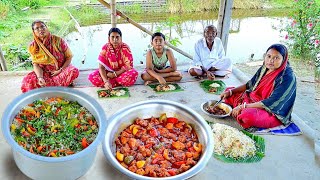 সপ্তমী স্পেশাল রান্না আর খাওয়া দম ফ্রায়েড রাইস চিলি চিকেন চাটনি  dum fried rice recipe [upl. by Aziar813]