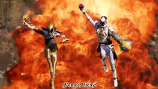 KingOhger VS Kyoryuger Kyoryu Gold And Spider Kumonos Team Up [upl. by Ahsinoj47]