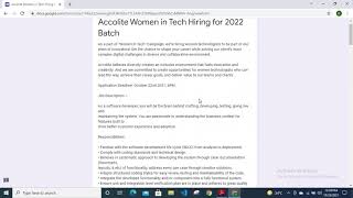 Accolite Digital Off Campus Hiring For Women Candidates  Fill The Form Today  Hiring [upl. by Enahpets990]