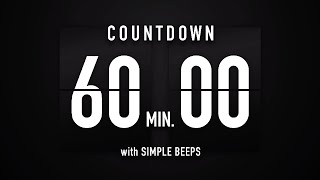 60 Minutes  1 Hour  Countdown Timer Flip Clock ✔️ [upl. by Notrub]