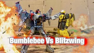 Bumblebee vs Blitzwing Stop Motion recreation Bumblebee Movie stopmotion transformers [upl. by Oilime]