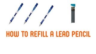 How To RefillDeassemble A Lead Pencil [upl. by Hgielah]