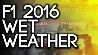 F1 2016 DRIFTING Heavy Rain Race at Silverstone [upl. by Wertz533]