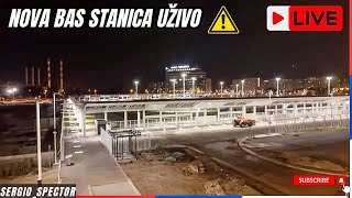 Glavna Autobuska stanica Novi Beograd Uživo noćni snimak otvaranje kraj septembra beograd [upl. by Phillips]