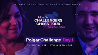 Julius Baer Challengers Chess Tour Polgar Challenge  Day 1  Judit Polgar and Vladimir Kramnik [upl. by Otrebliw]