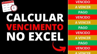 Como Calcular Vencimento no Excel Fórmula Excel Data Vencimento [upl. by Kamat267]