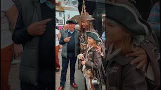 Brixham Pirate Festival 2023 short  Davy Jones Captains Beard Jack Sparrow [upl. by Eilrahc]