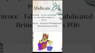 AbdicateGiveUp position power british English VocabularyEdushreem DSSSBCTETHTETNETIELTS [upl. by Maurine789]