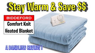 The Biddeford Comfort Knit Heated Blanket STAY WARM amp SAVE [upl. by Anurag305]