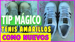 Como quitar manchas amarillas de los tenis blancos [upl. by Jaret]