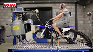 Yamaha YZ65 2018 Dyno test with VHM cylinder head full [upl. by Tamera708]