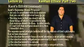 Introduction to Philosophy Lecture 29  Kantian Ethics II [upl. by Nea685]