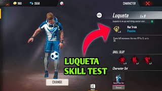 New Character Luqueta Skill Abblity Test garena free fire advance surver [upl. by Yleek]