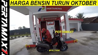 Harga Bensin Turun Oktober 2022 ⛽⛽⛽ Langsung Full Tank Pertamax 92 Honda Scoopy Pertashop bensin [upl. by Pollyanna]