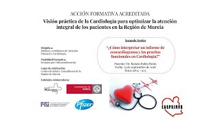 Como interpretar ecocardiograma y pruebas funcionales en cardiologia 250918 [upl. by Gader]