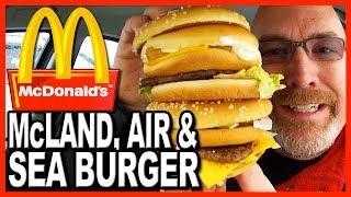 McDonalds ★ Secret Menu Item ★ The McLand Air and Sea Burger Food Review  KBDProductionsTV [upl. by Asseneg]