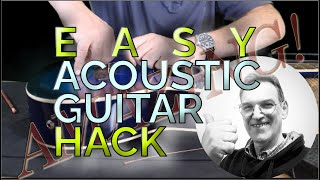 How to Make a Cheap Acoustic Guitar Sing Easy Bridge Slot Trick  cut slots amp hear the difference [upl. by Anilak710]