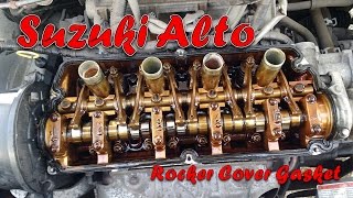 Suzuki Maruti Alto Oil Leak Rocker Valve Cover Gasket Replacement [upl. by Mastic279]