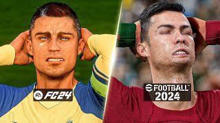 EA Sports FC 24 vs eFootball 2024 Comparison  Graphics Player Animation Facial Expressions more [upl. by Lipinski]