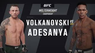 Adesanya VS Volkanovski  full fight  ufc [upl. by Corsetti837]