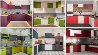 Kitchen Cabinet Color Combinations  Modular Kitchen Colors amp Ideas [upl. by Aratihc528]