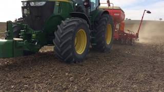 John deere 7280r et gaspardo gigante 400 [upl. by Hellah824]