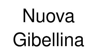 How to Pronounce Nuova Gibellina Italy [upl. by Aihsenor]